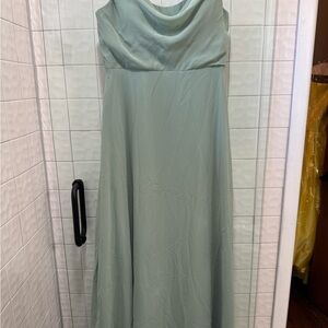 Azazie Elle Dusty Sage Green Dress